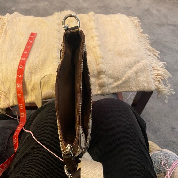 Coach Brown and Cream Signature Messenger Bag - Picture 5 of 7